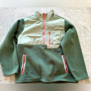 Mint Green&Pink Fleece Pull Over.